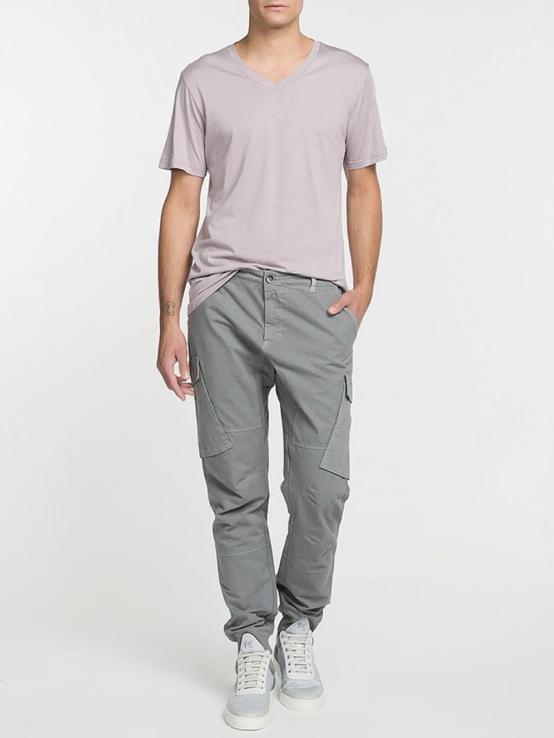 Modal Blend V-neck T-shirt Lavender