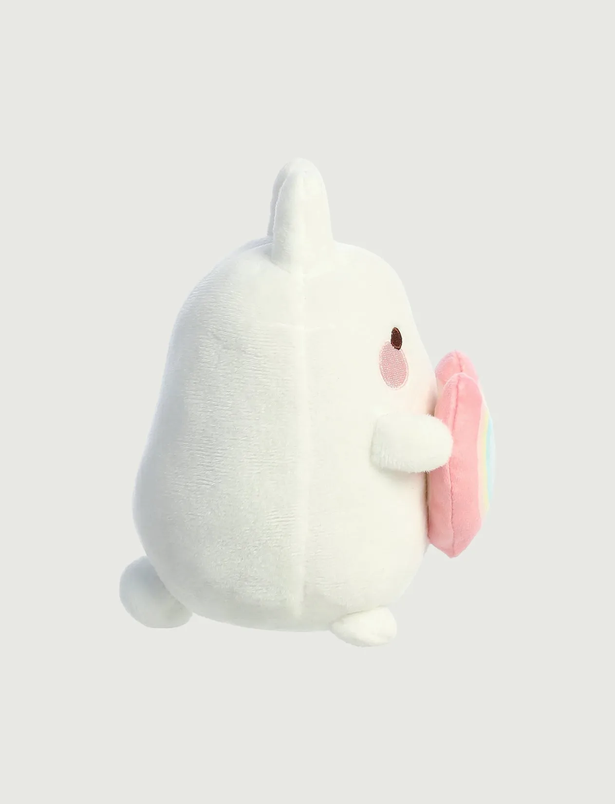 Molang Plush Rainbow Heart 6"