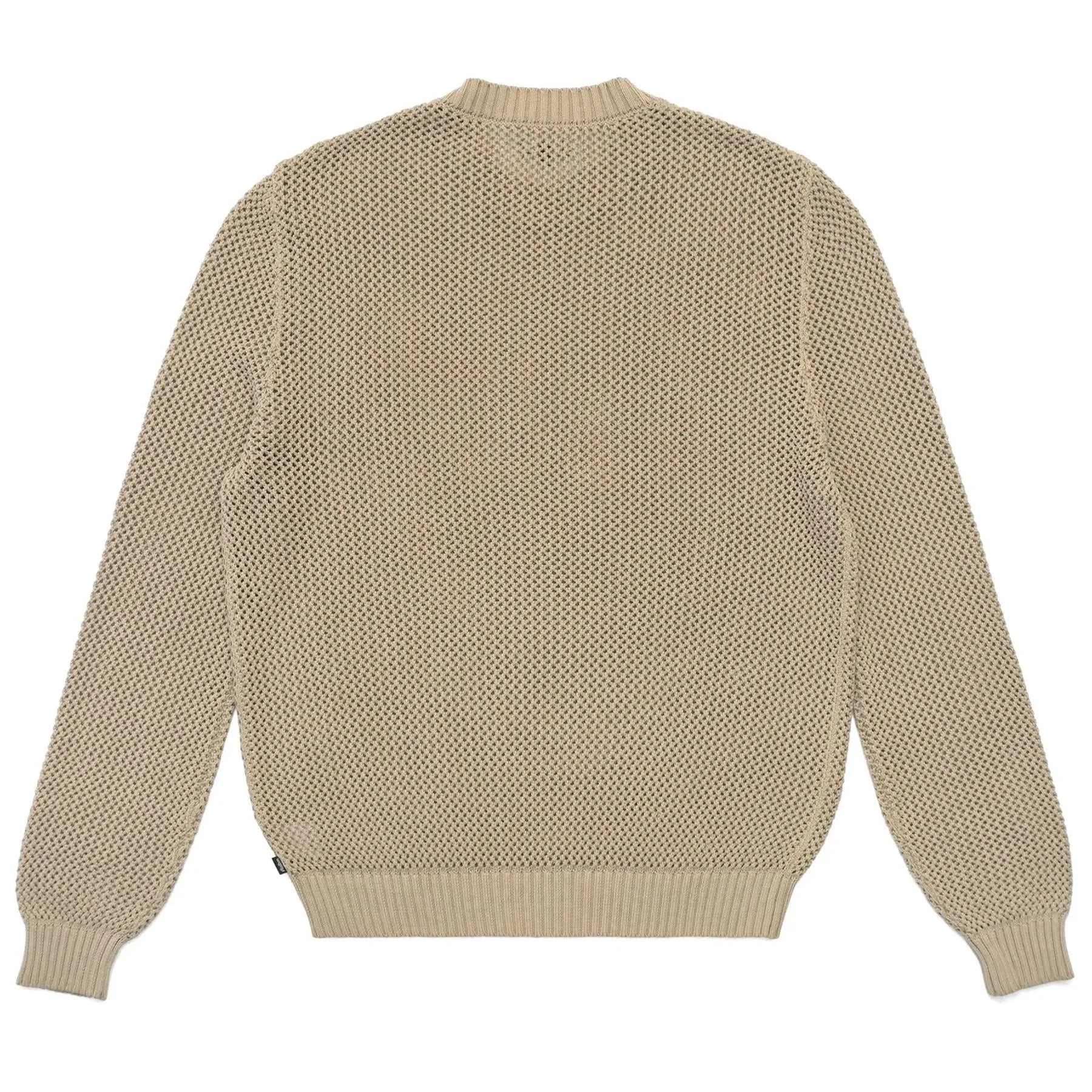 Pigment Dyed Fishnet Sweater Sesame - 2024