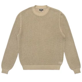 Pigment Dyed Fishnet Sweater Sesame - 2024