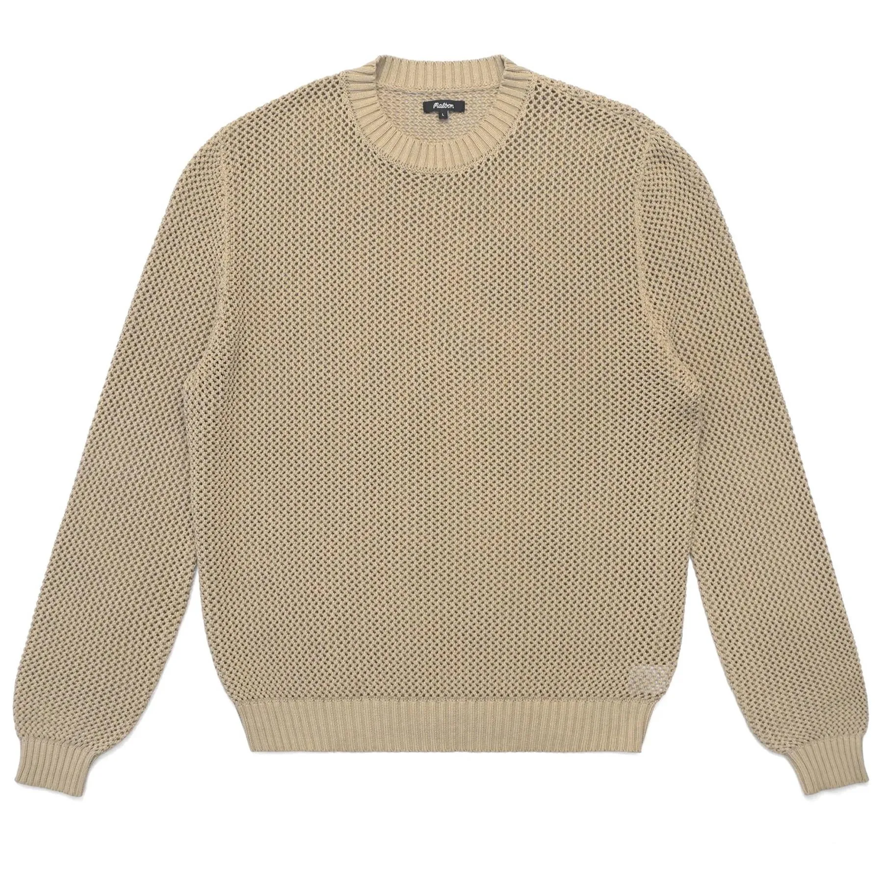 Pigment Dyed Fishnet Sweater Sesame - 2024