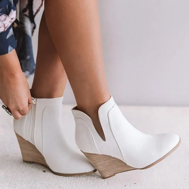 Pointed Toe Booties Winter Women Ankle Boots