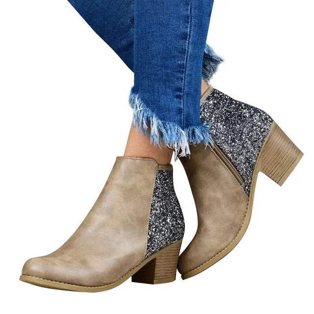 Pointed Toe Booties Winter Women Ankle Boots