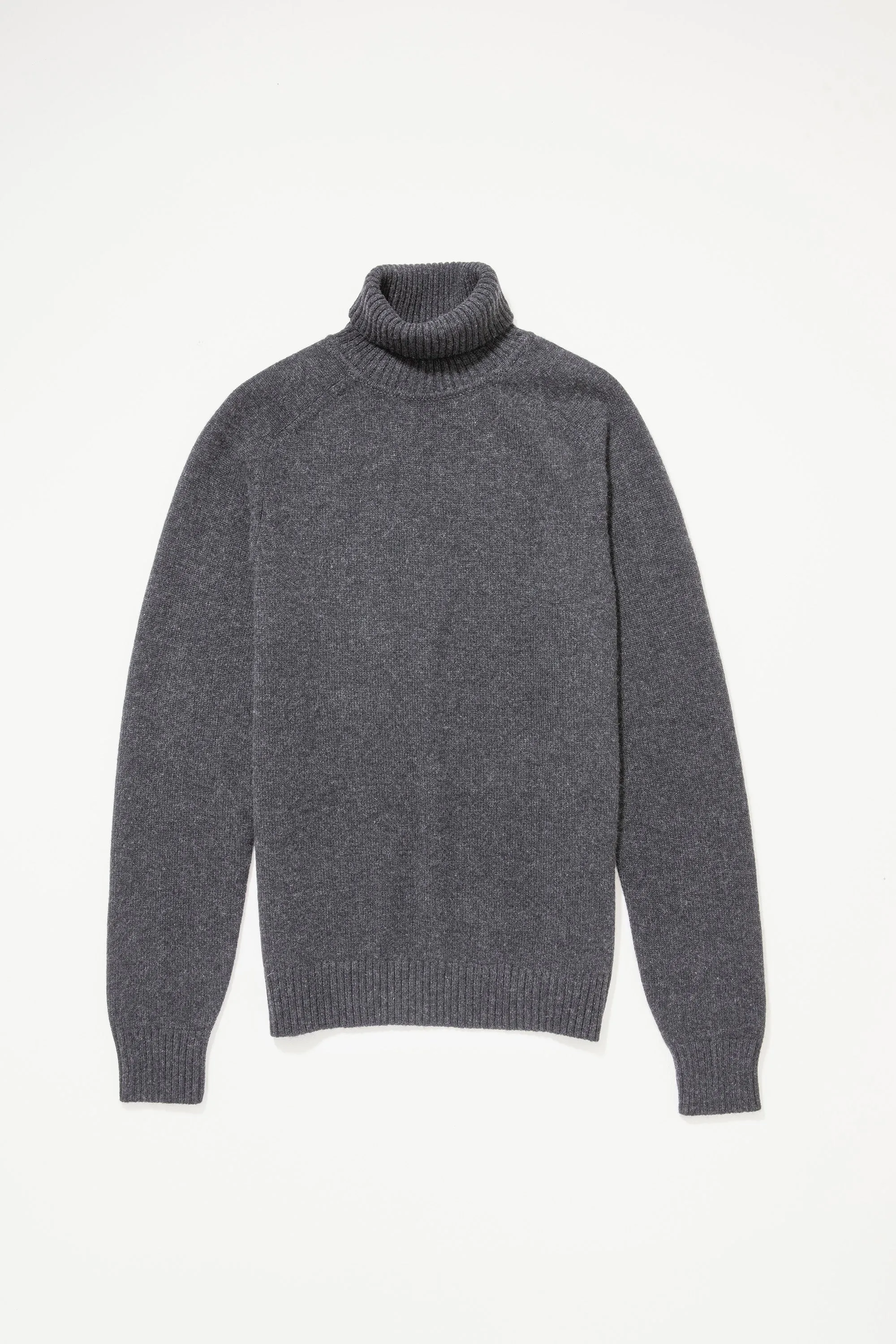 Portobello Cashmere Roll Neck Jumper - Grey