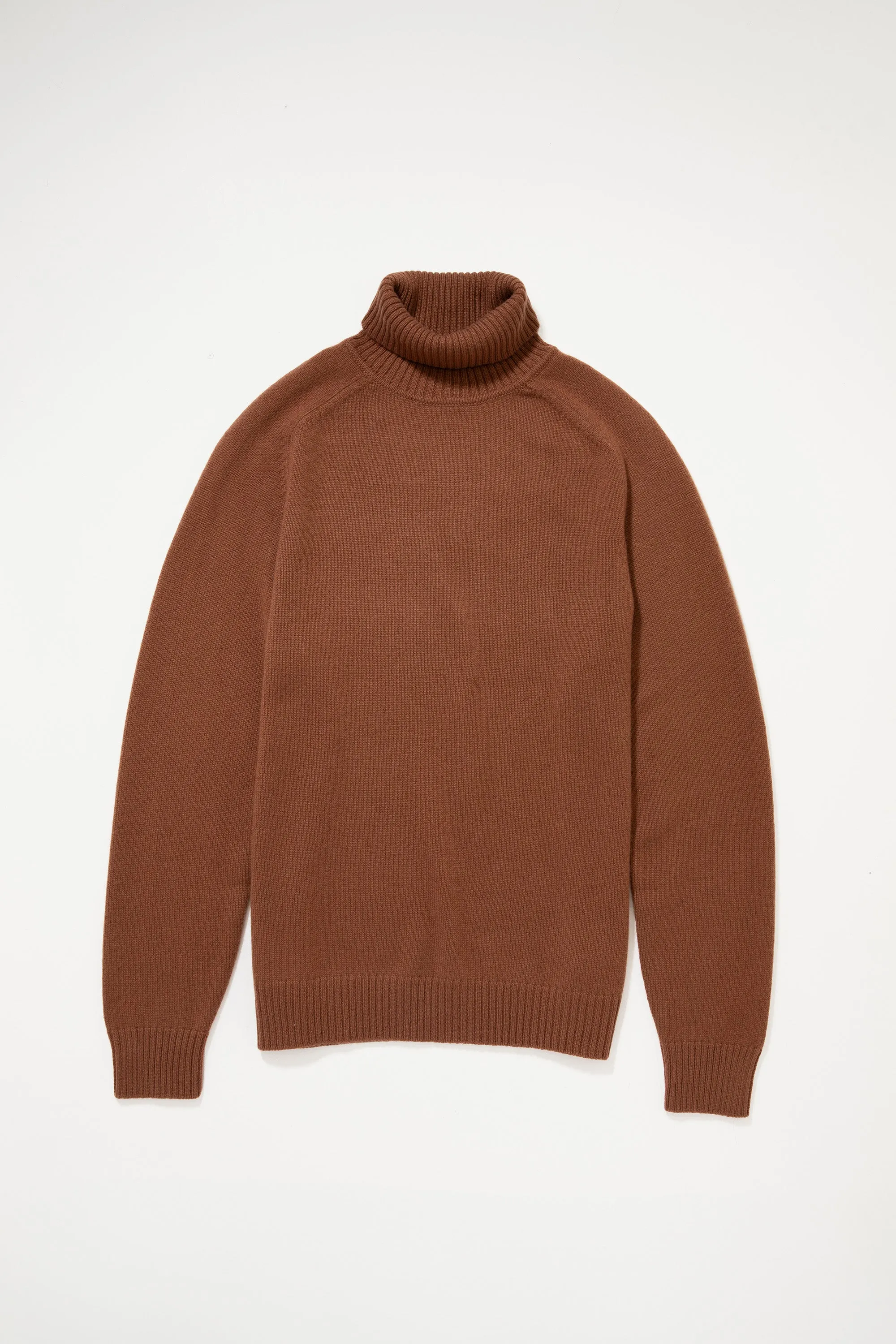 Portobello Cashmere Roll Neck Jumper - Toffee