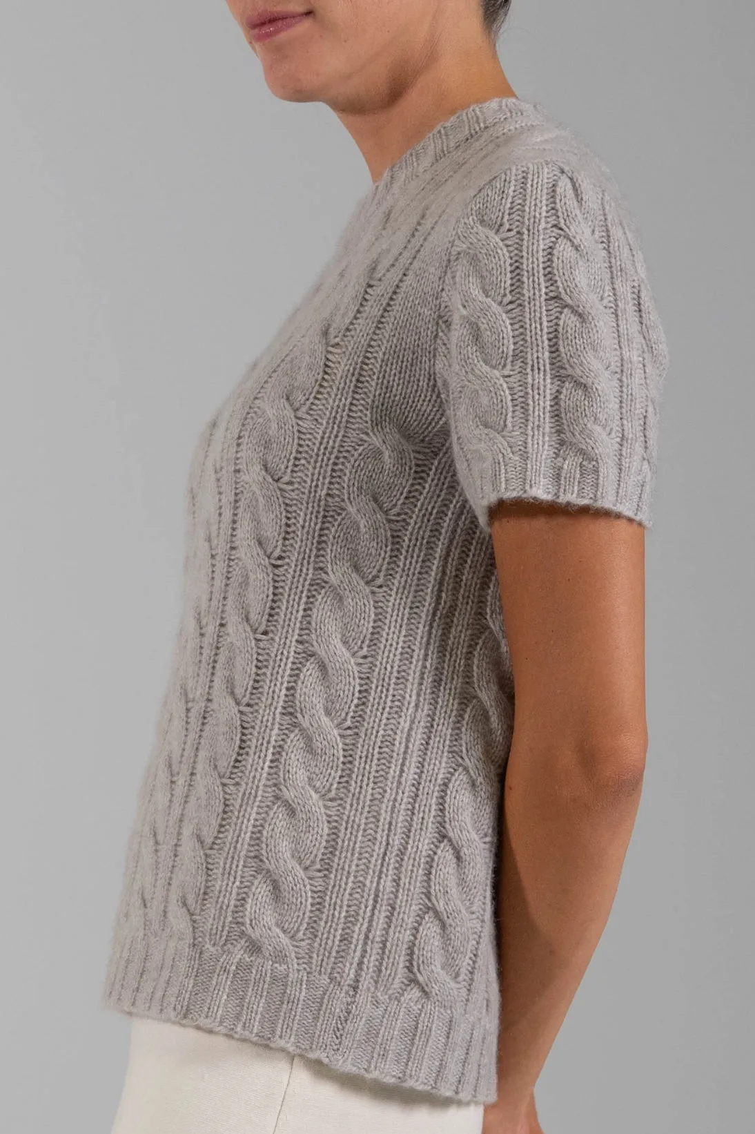 RECYCLED CASHMERE CABLE SWEATER