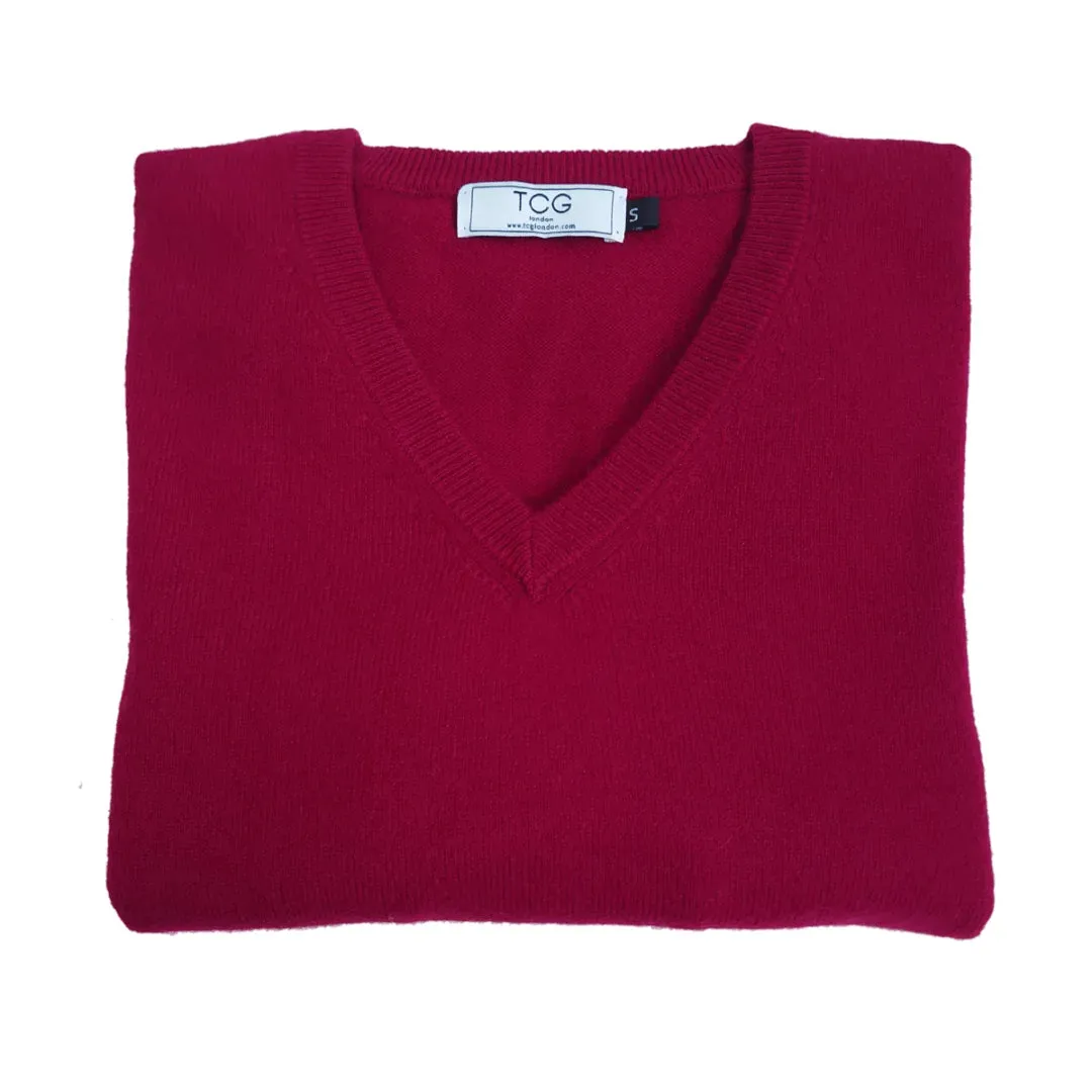 Regular Fit Cashmere V-Neck Jumper