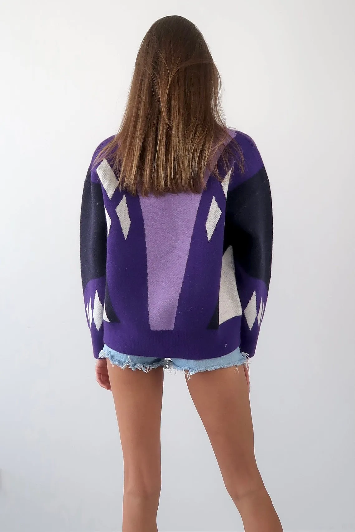 Retro crew neck sweater