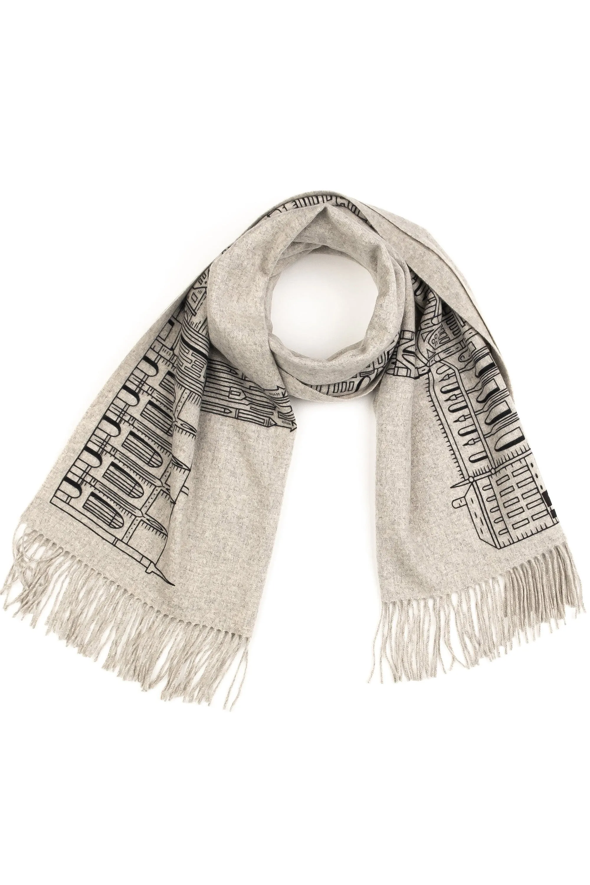 Royal Mile Cashmere Double Sided Stole - Grey