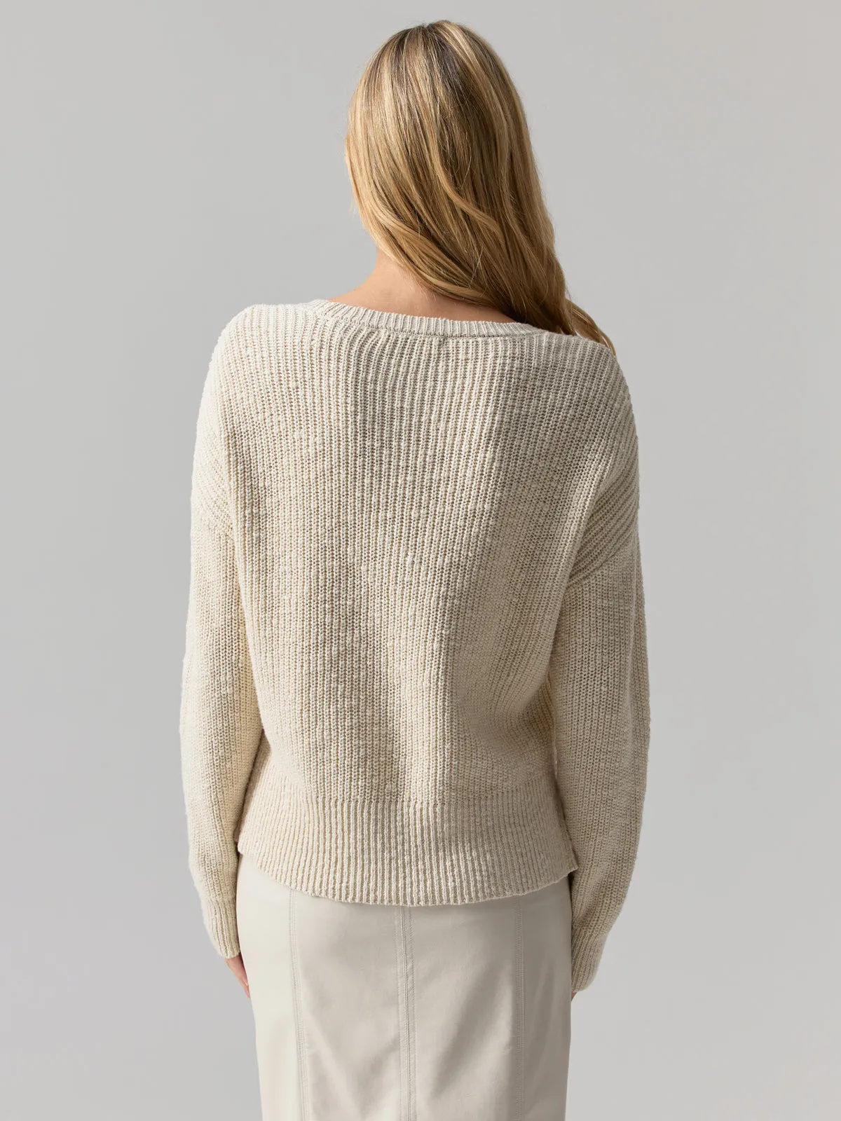 Scoop Neck Sweater Eco Natural