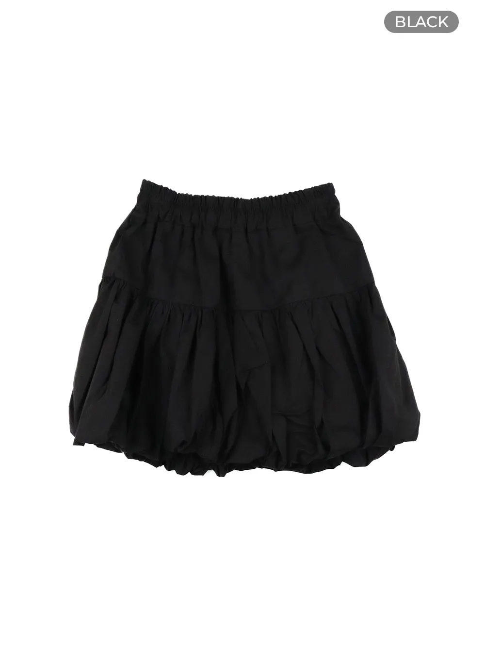 Shirred Bubble Mini Skirt OM428