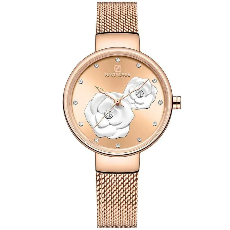 Steel Mesh Women's Watch - Shock Resistant, Water Resistant, Quartz Movement