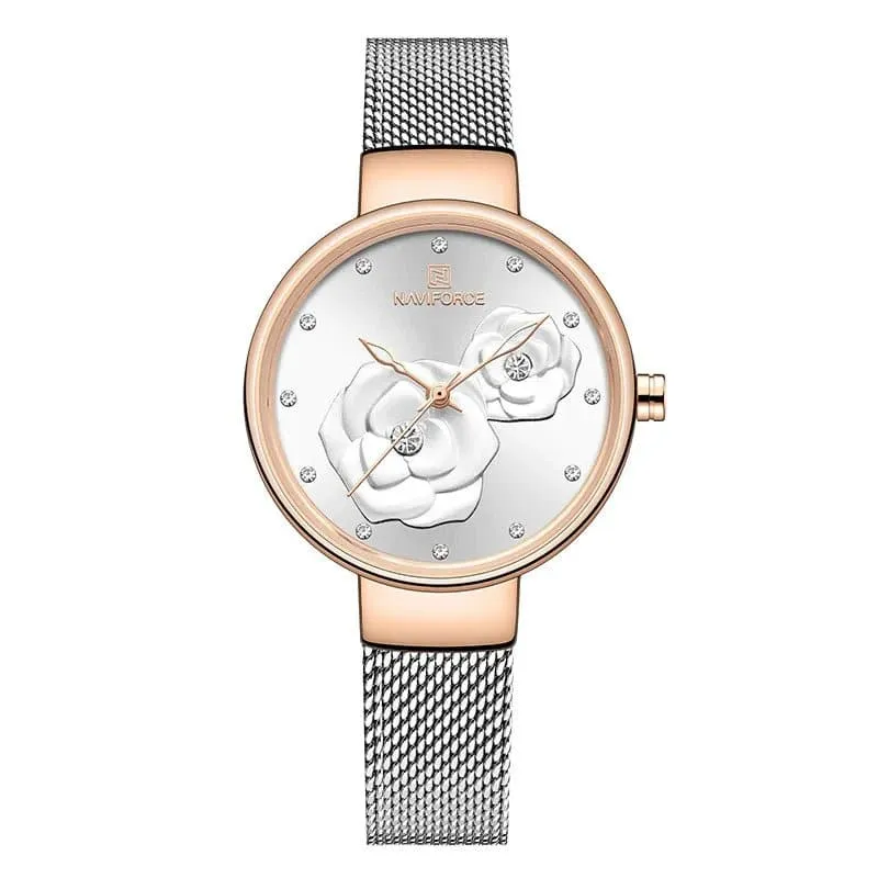 Steel Mesh Women's Watch - Shock Resistant, Water Resistant, Quartz Movement