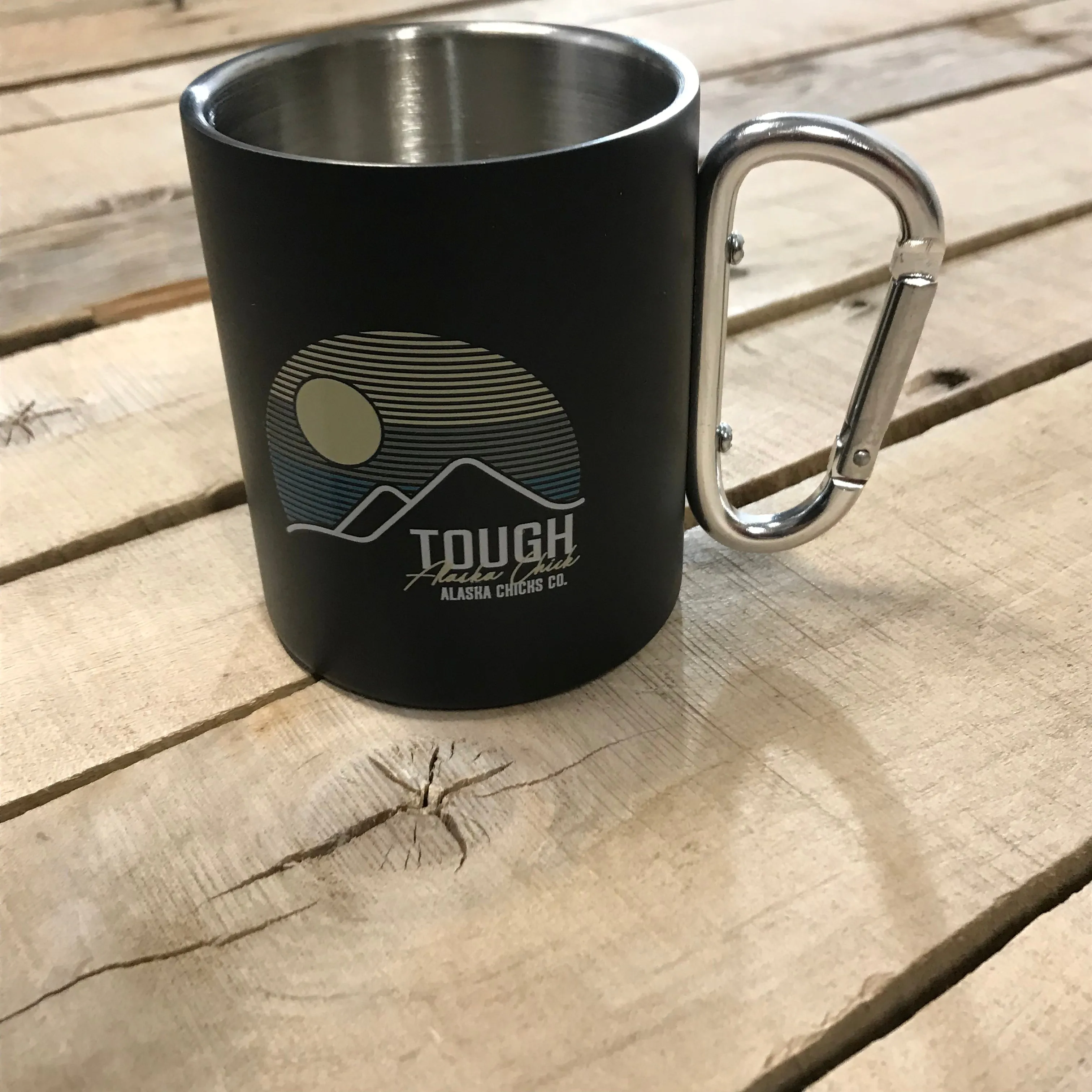 Striped Mountain Tough Chick Carabiner Mug