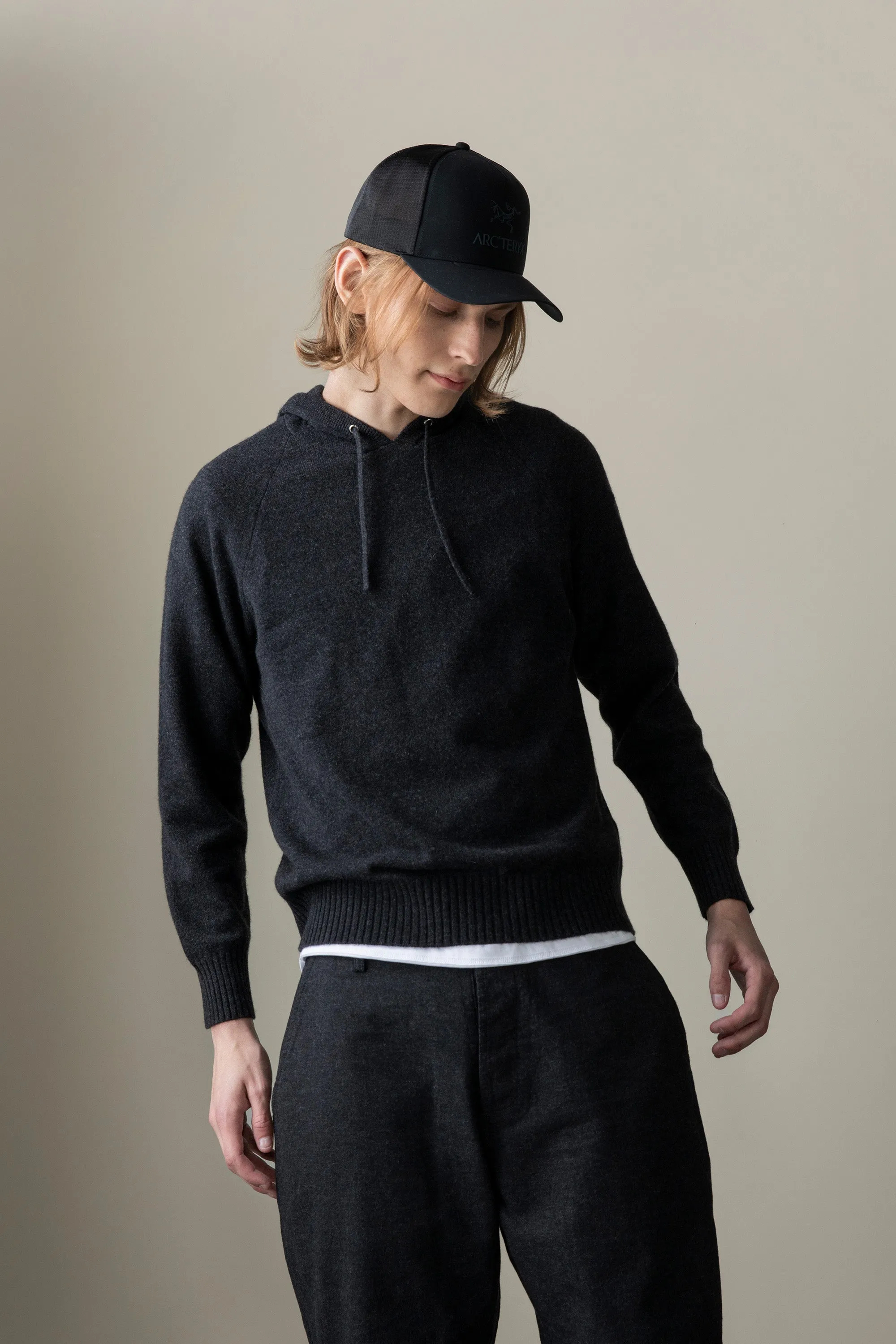 Unisex Cashmere Hoodie - Charcoal