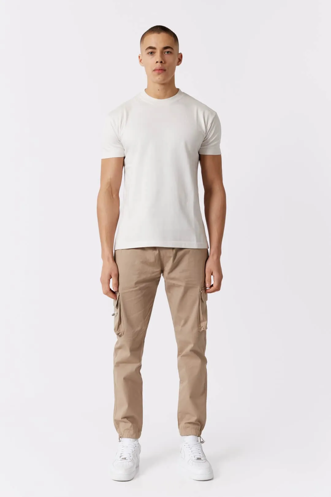 UTILITY CARGO PANTS - BEIGE