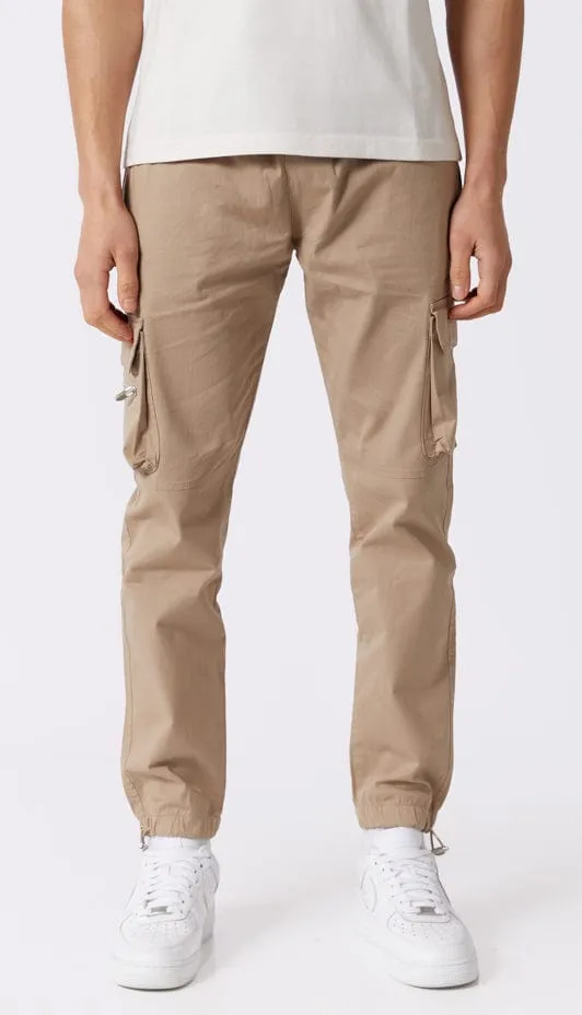 UTILITY CARGO PANTS - BEIGE