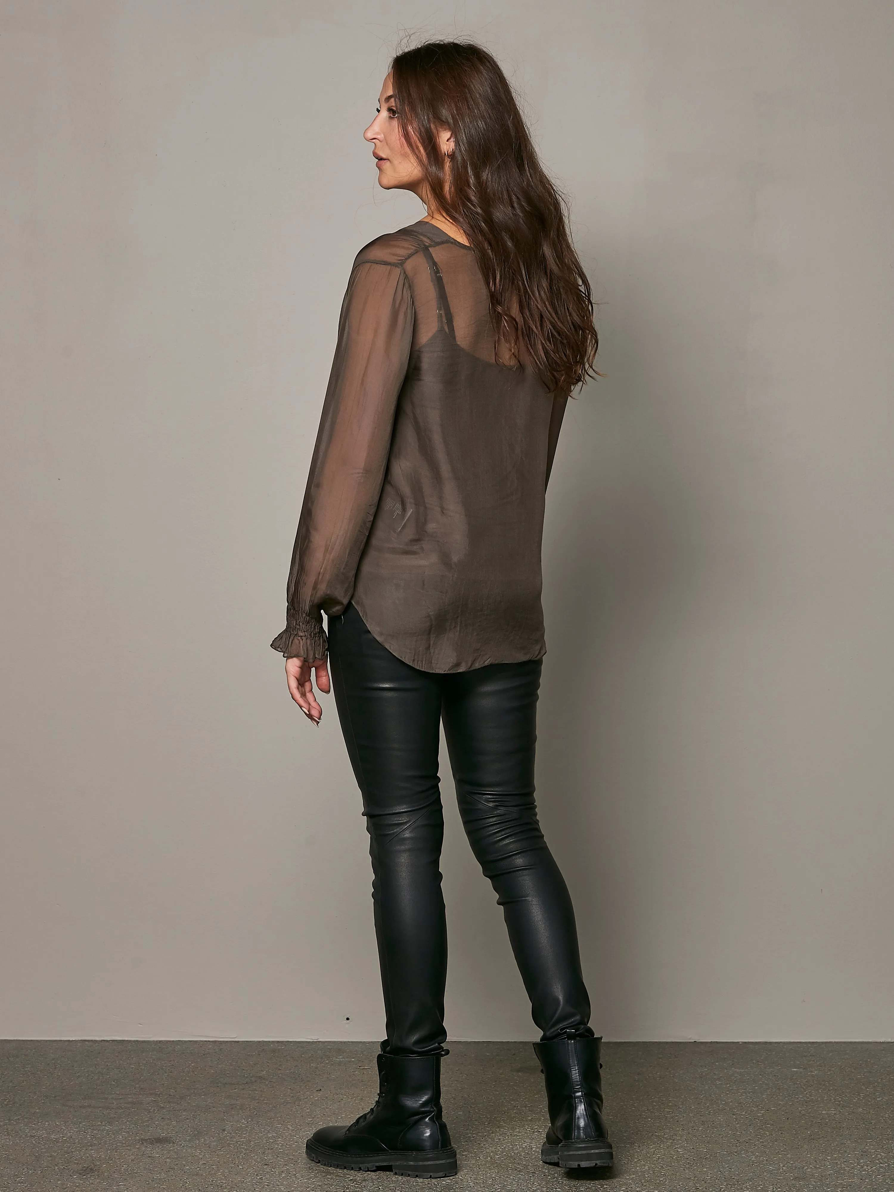 VANINA blouse - Dark Brown