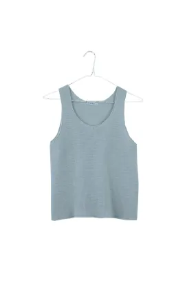 Waffle Knit Tank Top in Misty Sage