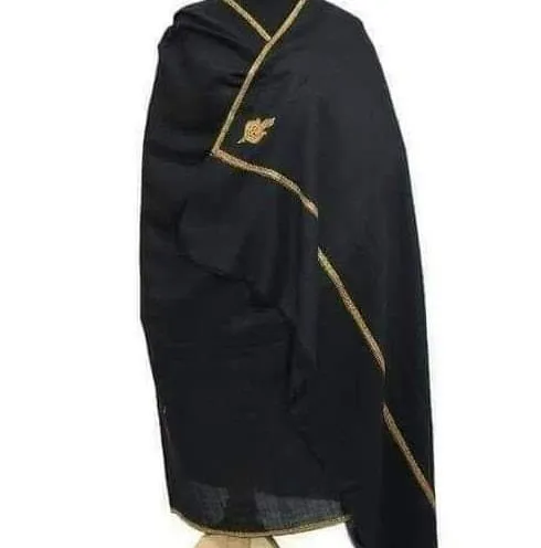 Wool Kashmiri Kangri Shawls for Ladies - Black